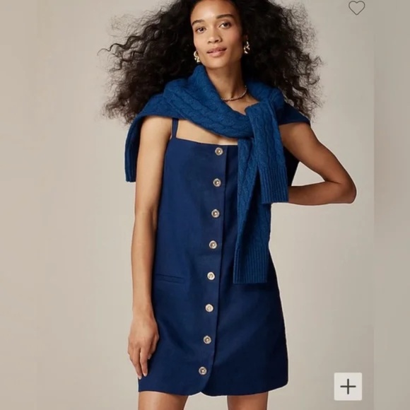 FREE SHIPPING | NWT J. Crew "Claudia" Linen Dress XL - Picture 3 of 7